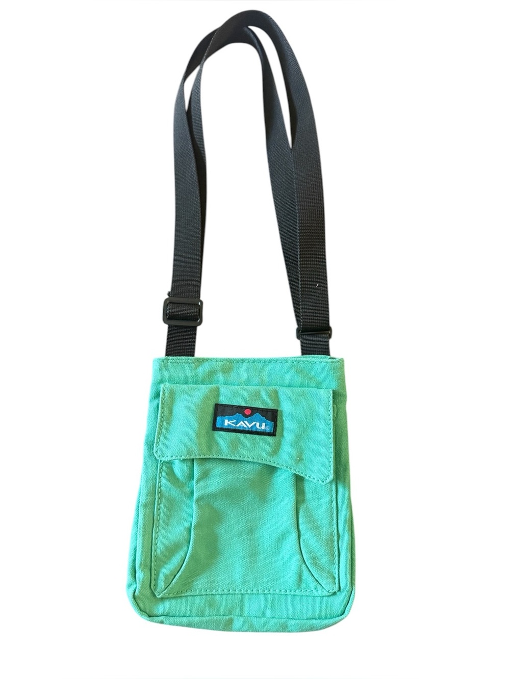 KAVU Mint Green Canvas Crossbody Travel Festival Bag Adjustable Strap
